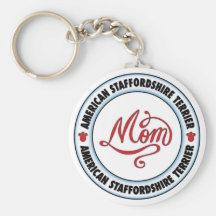 Mamá de STAFFORDSHIRE TERRIER AMERICANO Llavero Personalizado