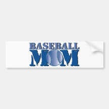Mamá del béisbol etiqueta de parachoque