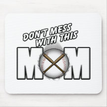 Mamá del béisbol tapetes de raton