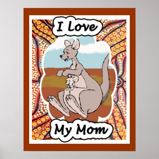 Mamá del canguro y poster de Joey