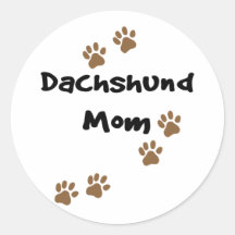 Mamá del Dachshund Pegatinas Redondas