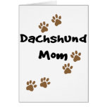 Mamá del Dachshund Tarjeton