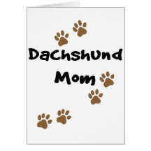 Mamá del Dachshund Tarjeton