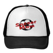 Mamá del fútbol (roja) gorro