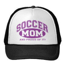 ¡Mamá del fútbol y orgulloso de él! - Púrpura Gorra