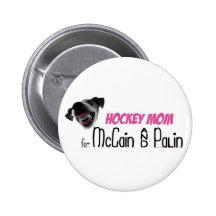 Mamá del hockey para McCain y Palin Pins