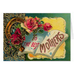 Mamá del mundo floral del vintage la mejor tarjetas