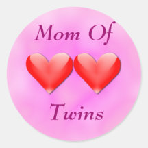 Mamá del pegatina doble de los corazones de los ge
