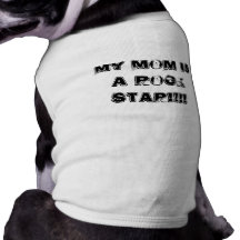 Mamá del perrito de la estrella del rock ropa de mascota