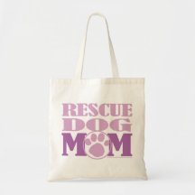 Mamá del perro del rescate bolsa de mano