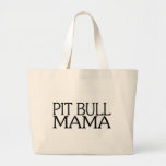 Mamá del pitbull bolsa lienzo