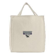 Mamá del Schnauzer Bolsa De Lienzo