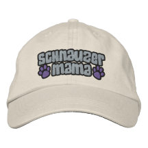 Mamá del Schnauzer Gorras Bordadas