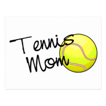 Mamá del tenis tarjeta postal
