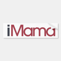 mamá divertida del imama etiqueta de parachoque