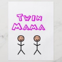 Mamá gemela tarjetas publicitarias