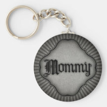 Mamá gótica del texto llavero personalizado