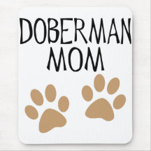 Mamá grande del Doberman de las patas Alfombrillas De Ratones