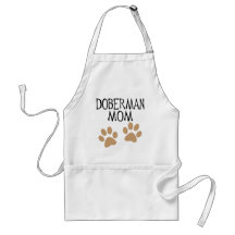 Mamá grande del Doberman de las patas Delantal