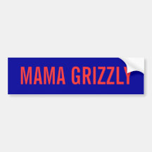 MAMÁ GRIZZLY ETIQUETA DE PARACHOQUE