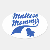 mamá maltesa calcomania ovaladas personalizadas