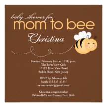 Mamá moderna a la invitación de la fiesta de bienv