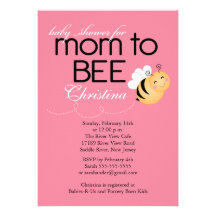 Mamá moderna a la invitación de la fiesta de bienv