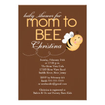 Mamá moderna a la invitación de la fiesta de bienv