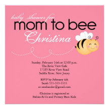 Mamá moderna a la invitación de la fiesta de bienv