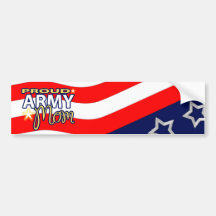 Mamá orgullosa Bumpersticker del ejército Pegatina De Parachoque