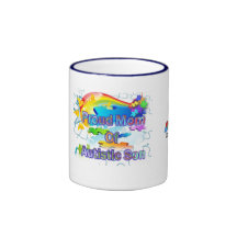 Mamá orgullosa de la taza autística del hijo