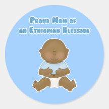 Mamá orgullosa de una bendición etíope pegatinas redondas