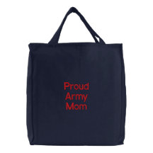 Mamá orgullosa del ejército bolsas bordadas