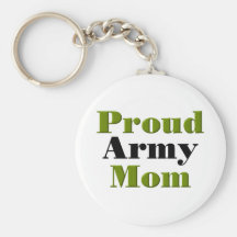 Mamá orgullosa del ejército (verde) llaveros