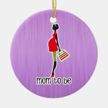 Mamá para ser mujer embarazada personalizada antic adorno de reyes