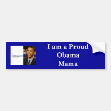MAMÁ PEGATINA PARA EL PARACHOQUES DE OBAMA ETIQUETA DE PARACHOQUE