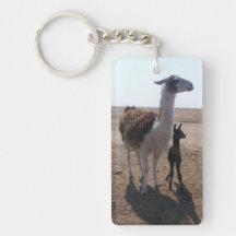 Mamá y Cria de la llama Llaveros