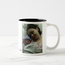Mamá y hija taza de café