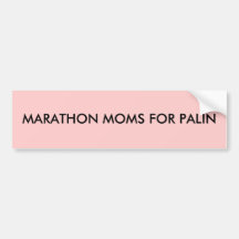 MAMÁES DEL MARATÓN PARA PALIN ETIQUETA DE PARACHOQUE