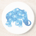 Mamut cristalino azul de la edad de hielo posavasos personalizados