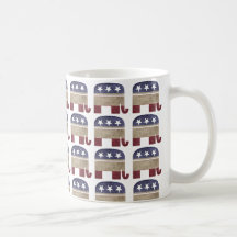Manada de elefantes, republicana taza de café