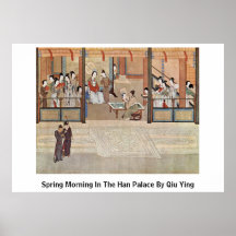 Mañana de la primavera en el palacio de Han de Qiu Posters