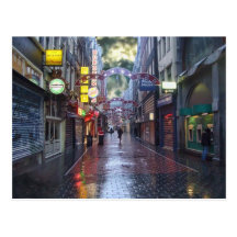 Mañana lluviosa -- Amsterdam en noviembre Postal