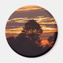 Mañanas de las salidas del sol iman de nevera