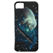 Manatees en caso del espacio iPhone 5 cárcasa