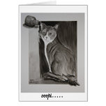 Manchado de tinta el gato felicitaciones