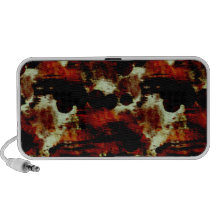 Manchas en rojo y negro notebook altavoz