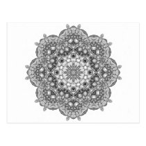 Mandala a colorear adentro tarjetas postales