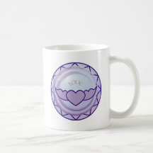 Mandala - amor púrpura taza