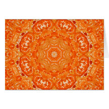 Mandala anaranjada atómica de la acuarela felicitacion 
